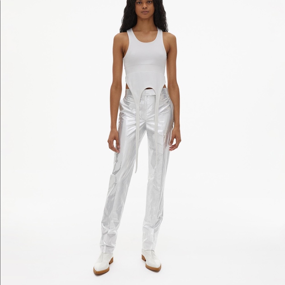 NWT Helmut Lang Silver Suiting Pant